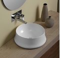 Керамическая раковина 42 см Simas Sharp, bianco glossy (SH 02) На столешницу, На тумбу Круглые