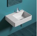 Керамическая раковина 65 см Simas Top-Lavabi (QU65D) Подвесные Прямоугольные