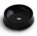 Керамическая раковина 50 см Simas Sharp, nero glossy (SH 01) На столешницу, На тумбу Круглые