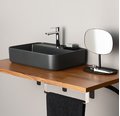 Керамическая раковина 60 см Cielo Shui Comfort, темно-серый (SHCOLARF-BA) На столешницу, На тумбу, Подвесные Прямоугольные