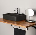 Керамическая раковина 60 см Cielo Shui Comfort, графит (SHCOLARF-LV) На столешницу, На тумбу, Подвесные Прямоугольные