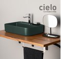 Керамическая раковина 60 см Cielo Shui Comfort, темно-зеленый (SHCOLARF-MU) На столешницу, На тумбу, Подвесные Прямоугольные
