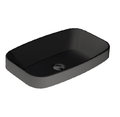 Керамическая раковина 60 см Simas Baden Baden, matte black (BB 11) На столешницу, На тумбу Прямоугольные