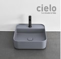 Керамическая раковина 44 см Cielo Shui Comfort, серый (SHCOLAQF-BR) На столешницу, На тумбу, Подвесные Квадратные