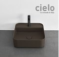 Керамическая раковина 44 см Cielo Shui Comfort, коричневый (SHCOLAQF-CA) На столешницу, На тумбу, Подвесные Квадратные