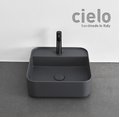 Керамическая раковина 44 см Cielo Shui Comfort, темно-серый (SHCOLAQF-CM) На столешницу, На тумбу, Подвесные Квадратные