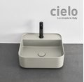 Керамическая раковина 44 см Cielo Shui Comfort, светло-серый (SHCOLAQF-PM) На столешницу, На тумбу, Подвесные Квадратные
