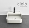 Керамическая раковина 44 см Cielo Shui Comfort, молочный (SHCOLAQF-TL) На столешницу, На тумбу, Подвесные Квадратные