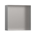 Настінна ніша з відкритою рамкою Hansgrohe XtraStoris Minimalistic, матова нержавіюча сталь (56073800) Скрытые ниши Hansgrohe