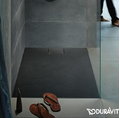 Душевой поддон каменный 100х90 Duravit Stonetto, антрацит (720166680000000) Мелкие Черный