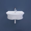 Керамическая раковина 60 см Void 60, white (VD60L) На тумбу, Подвесные Асимметричные