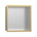 Настенная ниша с дизайнерской рамкой Hansgrohe XtraStoris Individual, полированное золото (56097990) Скрытые ниши Hansgrohe