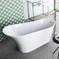 Ванна акриловая отдельностоящая Radaway Creta 180x80 см (WA1-43-180x080U) в комплекте с сифоном Radaway Овальные