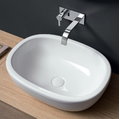Раковина накладная 54 см NIC Design Milk, белый глянцевый (001 310.001) На столешницу Овальные