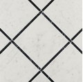 Декор Fap Roma Diamond Incroci Carrara Nero Reale Inserto Ret 60*60 (fNK4) FAP Ceramiche Для кухни, Для общественных помещений, Для жилых помещений, Для ванной