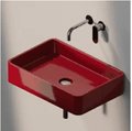 Керамическая раковина 60 см Flaminia Miniwash 60, rosso rubens (MWS + MWL60) Подвесные Прямоугольные