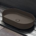 Раковина накладная 60 см Cielo Shui Comfort, коричневый (SHCOLAO60-CA) На столешницу, На тумбу Овальные