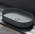 Раковина накладная 60 см Cielo Shui Comfort, темно-серый (SHCOLAO60-CM) На столешницу, На тумбу Овальные