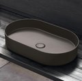 Раковина накладная 60 см Cielo Shui Comfort, темно-коричневый (SHCOLAO60-FN) На столешницу, На тумбу Овальные