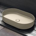 Раковина накладная 60 см Cielo Shui Comfort, бежевый (SHCOLAO60-LN) На столешницу, На тумбу Овальные