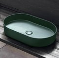 Раковина накладная 60 см Cielo Shui Comfort, темно-зеленый (SHCOLAO60-MU) На столешницу, На тумбу Овальные