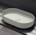 Раковина накладна 60 см Cielo Shui Comfort, світло-сірий (SHCOLAO60-PM) На стільницю, На тумбу 