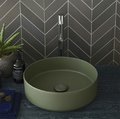 Раковина накладна 40 см Cielo Shui Comfort, зелений (SHCOLAT40-AG) На стільницю, На тумбу 