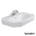 Керамическая раковина 80 см Duravit 1930 (0438800000) На пьедестал, Подвесные Прямоугольные