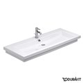 Керамическая раковина шлифованная 120 см Duravit 2nd floor (0491120027) На столешницу, На тумбу Прямоугольные