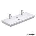 Керамическая раковина 120 см Duravit 2nd floor (0491120024) На полупьедестал, Подвесные Прямоугольные