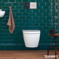 Підвісний безободковий укорочений унітаз з кришкою Duravit Rimless ME by Starck (45300900A1) Підвісні 