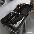 Керамическая раковина 120 см Duravit Vero, черная (0454120824) На консоль, На столешницу, На тумбу, Подвесные Прямоугольные