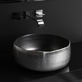 Керамічна раковина Glass Design Mode Lux, gunmetal / silver (MODE40GMBZ) На стільницю 