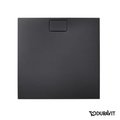 Душовий піддон кам'яний 120х120 Duravit Stonetto, антрацит (720169680000000) Дрібні Чорний