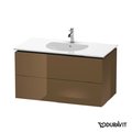 Тумба подвесная 100х54,1 Duravit Delos, оливково-коричневый глянцевый (DL633306161) Duravit Тумбы