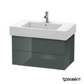Тумба подвесная 80х47 Duravit Delos, доломитово-серый глянцевый (DL632003838) Duravit Тумбы