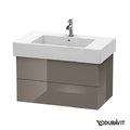 Тумба підвісна 80х47 Duravit Delos, фланелево-сірий глянцевий (DL632008989) Duravit Тумби