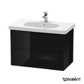 Тумба підвісна 80х46 Duravit Delos, чорний глянцевий (DL633504040) Duravit Тумби
