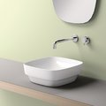 Керамическая раковина 42 см Catalano Green Lux (142GRLX00) На столешницу, На тумбу, Полувстраиваемые Квадратные
