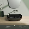 Керамическая раковина 60 см Catalano Green Lux, черная (160AGRLXNE) На столешницу, На тумбу, Полувстраиваемые Прямоугольные