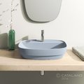 Керамическая раковина 60 см Catalano Green Lux, голубая (160GRLXAS) На столешницу, На тумбу, Полувстраиваемые Прямоугольные