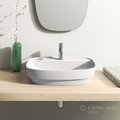 Керамическая раковина 60 см Catalano Green Lux, белая матовая (160GRLXBM) На столешницу, На тумбу, Полувстраиваемые Прямоугольные
