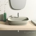 Керамическая раковина 60 см Catalano Green Lux, серая (160GRLXGS) На столешницу, На тумбу, Полувстраиваемые Прямоугольные