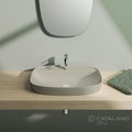 Керамическая раковина 65 см Catalano Green Lux, серая (165GRLXGS) На столешницу, На тумбу, Полувстраиваемые Прямоугольные