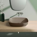 Керамическая раковина 60 см Catalano Green Lux, коричневая (160AGRLXMS) На столешницу, На тумбу, Полувстраиваемые Прямоугольные