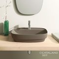 Керамическая раковина 60 см Catalano Green Lux, коричневая (160GRLXMS) На столешницу, На тумбу, Полувстраиваемые Прямоугольные