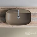 Керамическая раковина 65 см Catalano Green Lux, коричневая (165GRLXMS) На столешницу, На тумбу, Полувстраиваемые Прямоугольные
