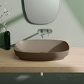 Керамическая раковина 75 см Catalano Green Lux, коричневая (175AGRLXMS) На столешницу, На тумбу, Полувстраиваемые Прямоугольные
