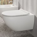 Подвесной безободковый унитаз Catalano Sfera NewFlush, белый матовый (1VSF54RBM) Подвесные 