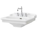 Керамическая раковина 68 см Artceram Hermitage, white glossy (HEL002 01; 00) На консоль, На пьедестал Прямоугольные